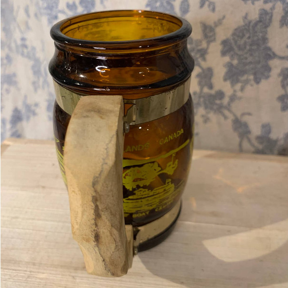 Vintage Souvenir 1000 Islands Brown Glass Mug - Picture 3 of 8
